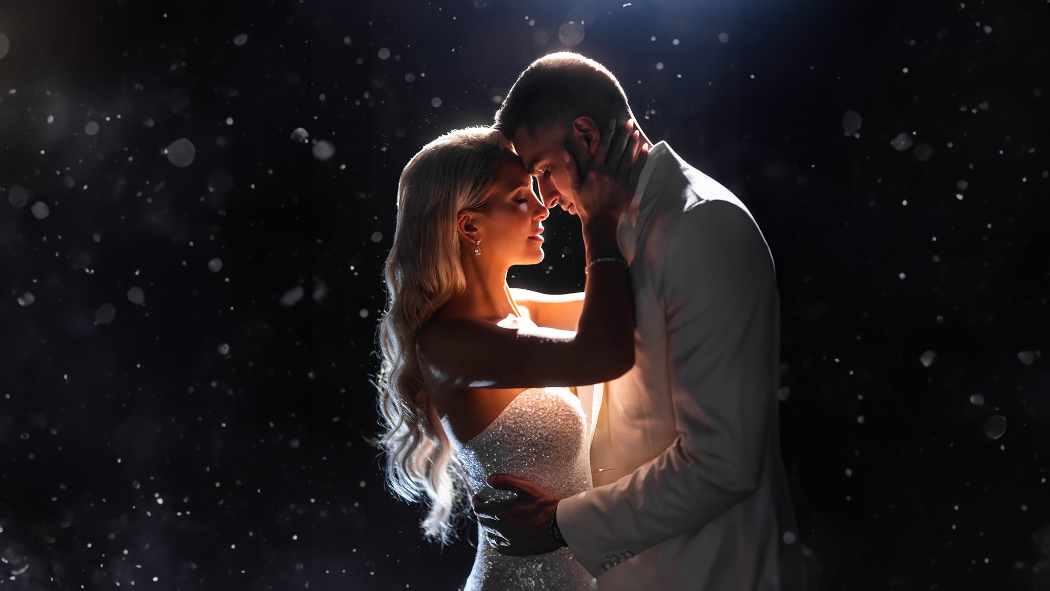 Bryanna and Raj at their outdoor wedding ceremony