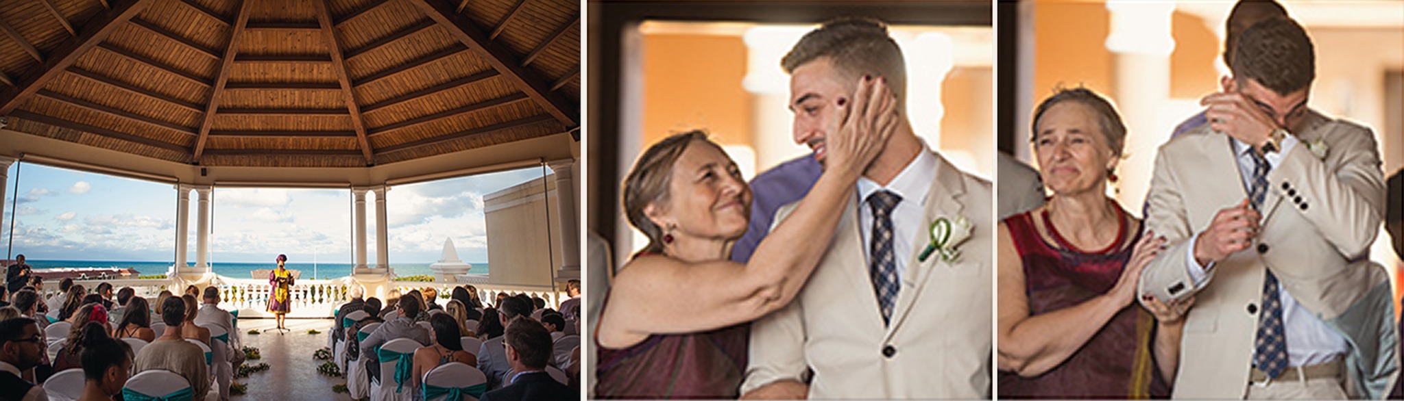 Oceanfront destination wedding ceremony and family moments in Cuba